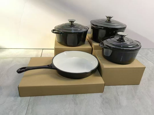 7-Piece Enamel Cast Iron Cookware Set