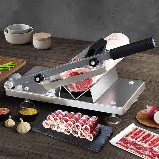 Manual Meat Slicer – Heavy Duty Stainless Steel for Fresh & Frozen Steak, Meat & Fruits