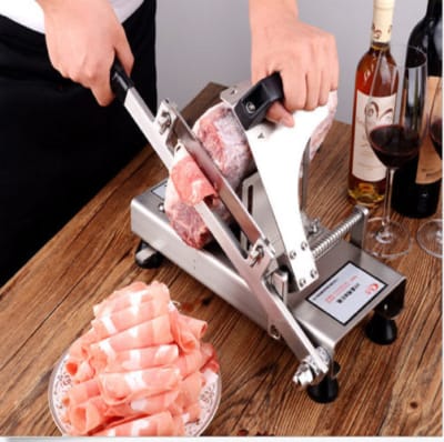Manual Meat Slicer – Heavy Duty Stainless Steel for Fresh & Frozen Steak, Meat & Fruits