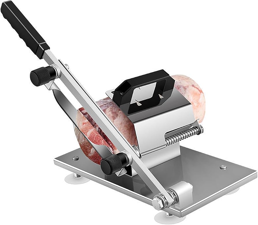 Manual Meat Slicer – Heavy Duty Stainless Steel for Fresh & Frozen Steak, Meat & Fruits