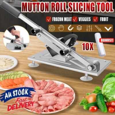 Manual Meat Slicer – Heavy Duty Stainless Steel for Fresh & Frozen Steak, Meat & Fruits