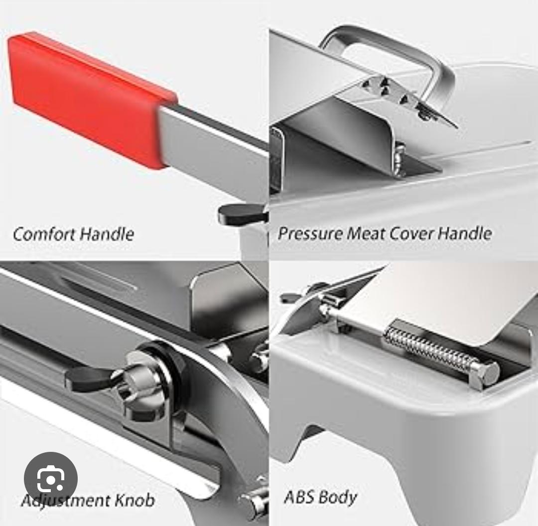 Manual Meat Slicer – Heavy Duty Stainless Steel for Fresh & Frozen Steak, Meat & Fruits
