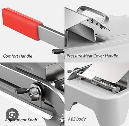 Manual Meat Slicer – Heavy Duty Stainless Steel for Fresh & Frozen Steak, Meat & Fruits