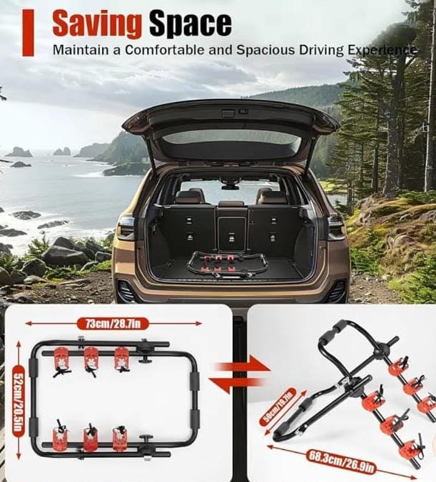 Bike Carrier – Heavy-Duty 3-Bike Capacity Rack