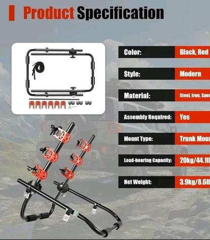 Bike Carrier – Heavy-Duty 3-Bike Capacity Rack