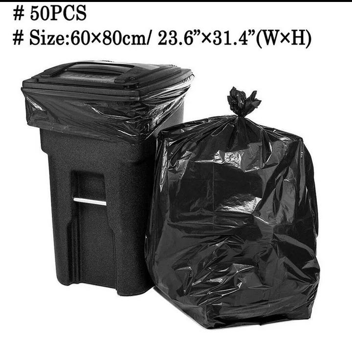 Heavy Duty Black Garbage Bags – 50 Pack Large Trash Bags for Home & Workshop