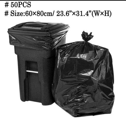 Heavy Duty Black Garbage Bags – 50 Pack Large Trash Bags for Home & Workshop