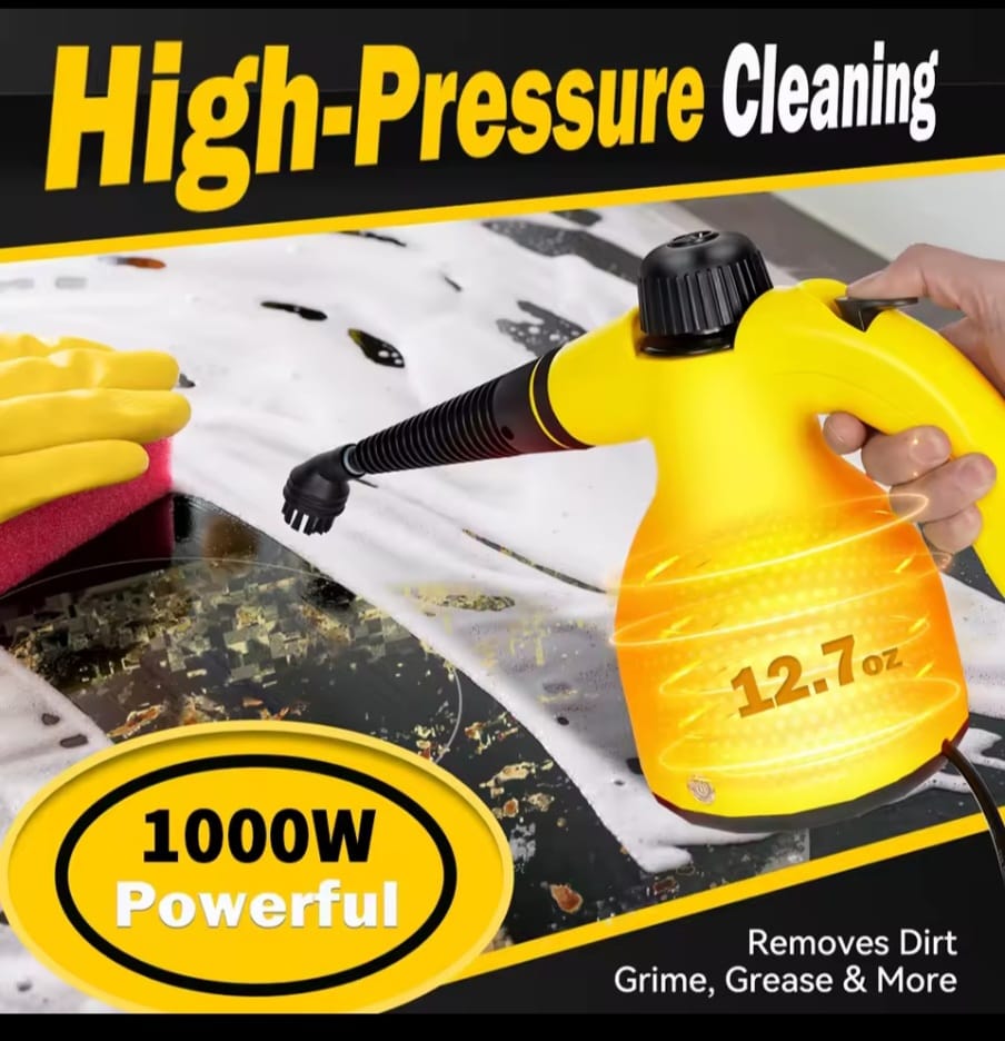 220V Handheld High-Temperature Steam Cleaner - 1200W Multi-Surface Sterilizer