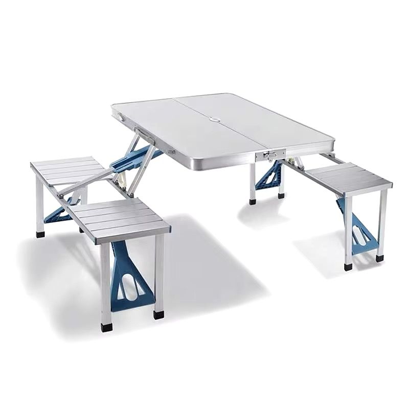 Portable Folding Camping Table & Chair Set – 4 Seats Aluminum Alloy