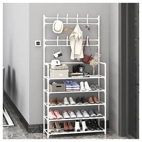 5‑Layer Multifunctional Shoe & Heart Rack (80×29.5×172 cm)