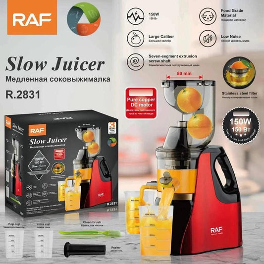 RAF Slow Juicer R.2831 – 150W Electric Filter‑Free Juicer
