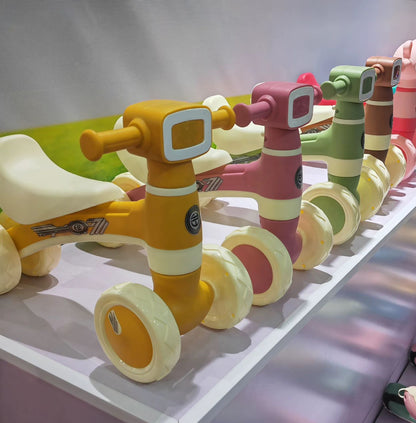 Toddler 4-Wheel Balance Bike with Music & Lights | Ages 1–4